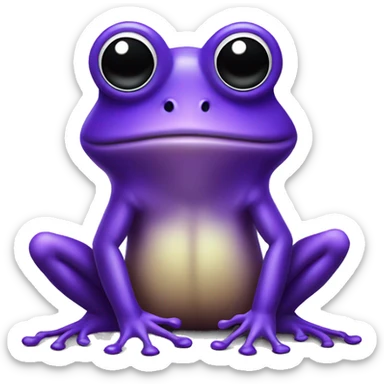 Purple frog with three legs and a top had and monocle  sticker