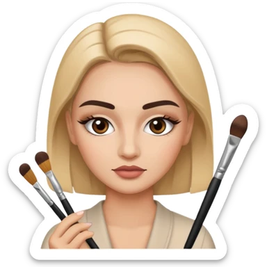 eyebrow artist sticker
