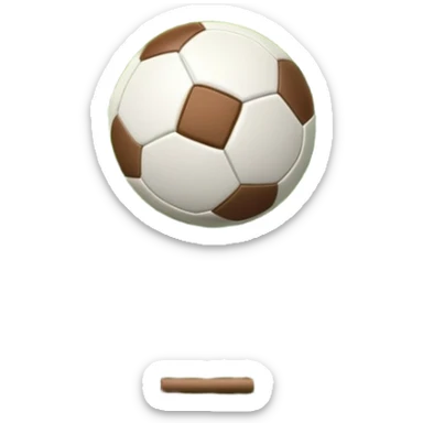 A football resting on the green grass of a soccer field, with goalposts and field markings in the background.  sticker