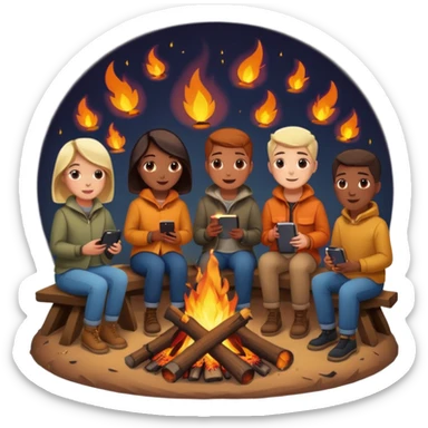 Bonfire Night with music sticker