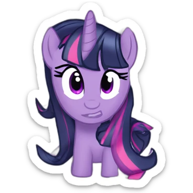 twilight sparkle pony mild panic intensifies sticker