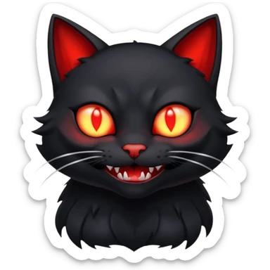  red vampire cat sticker