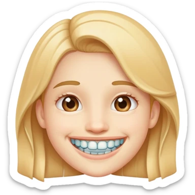 braces emoji face sticker