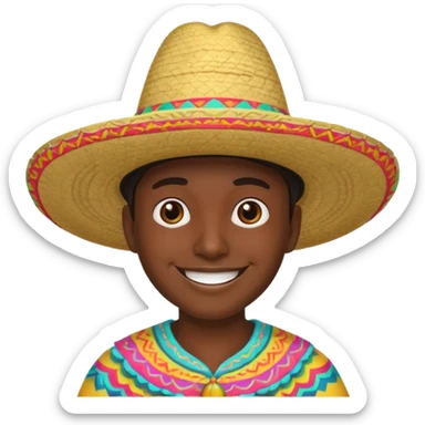 make them darker mexicans with sombreros sticker