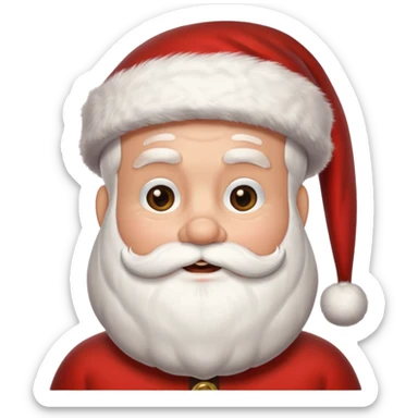 santa clause without beard  sticker