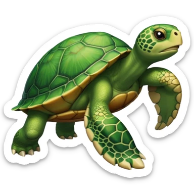 A human leg emoji combined with a turtle sticker