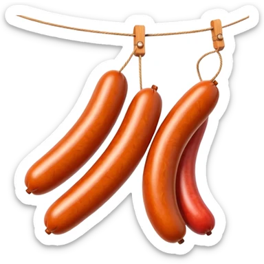 sausages on a string
Apple emoji style sticker