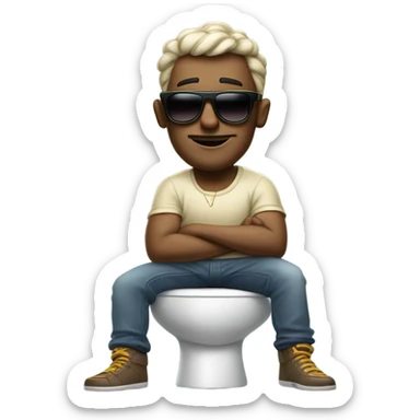 skibidi toilet with gyat sticker