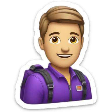 Driver purple bag sticker