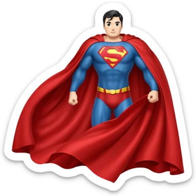 superman's cape sticker