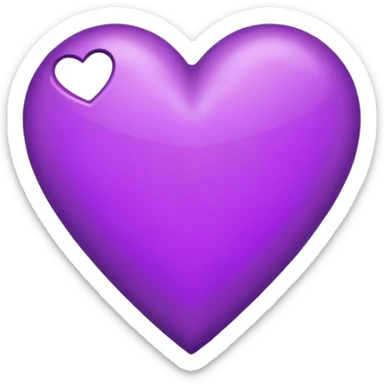 Violet heart sticker