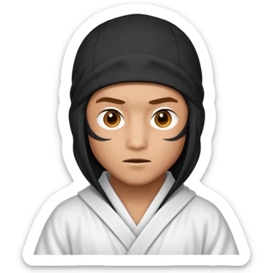 All white ninja with robe and light brown skin color sticker