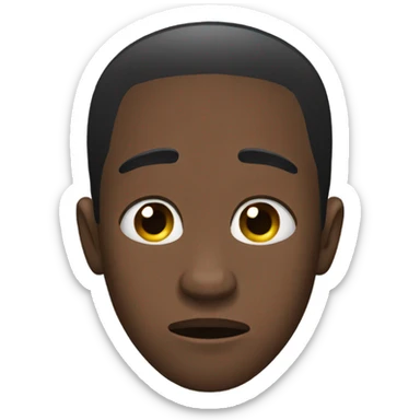 Black man crying tears sticker