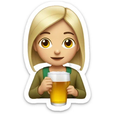 Bulgarian girl drinking  sticker