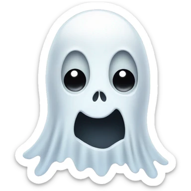 Ghost with scary face sticker