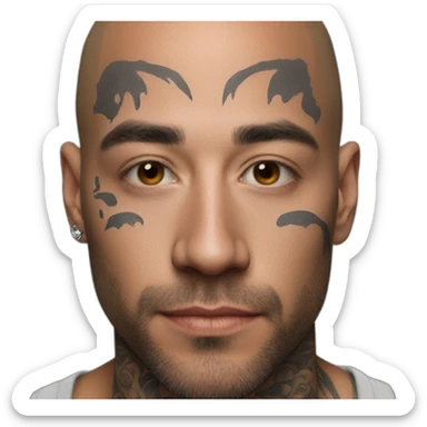 man face tattoos sticker
