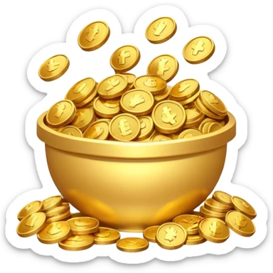 3D icon symbolizing generosity and spending freely, food app context, single object, modern and clean style, soft lighting, isolated, no background
 sticker