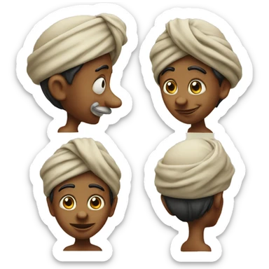 Pinocchio with turban sticker