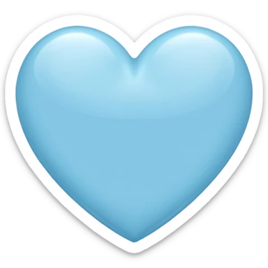 light blue heart sticker