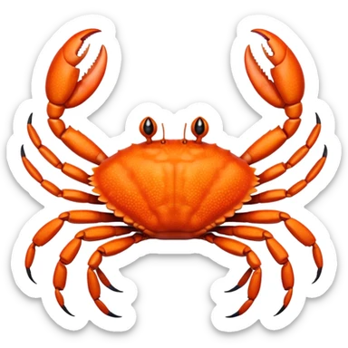 A crab with a total of eight legs sticker
