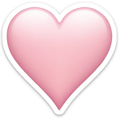 Light pink heart sticker