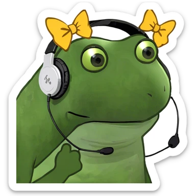 Headphones with bows sticker