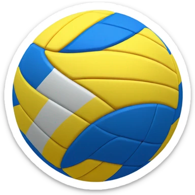 yellow and blue voleyball sticker