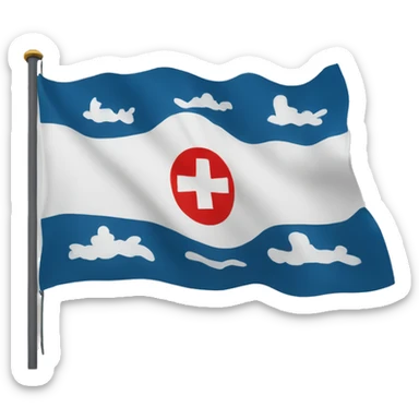 canton fribourg flag sticker