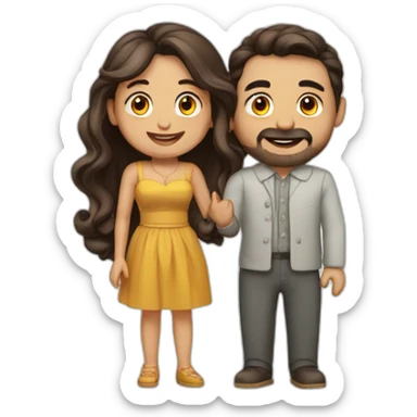 Pareja besandose sticker