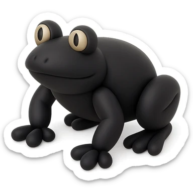 frog shaped like a balloon animal sticker