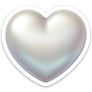 Heart of white pearls sticker