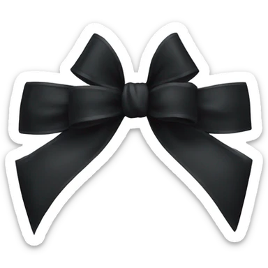 gothic black bow  sticker