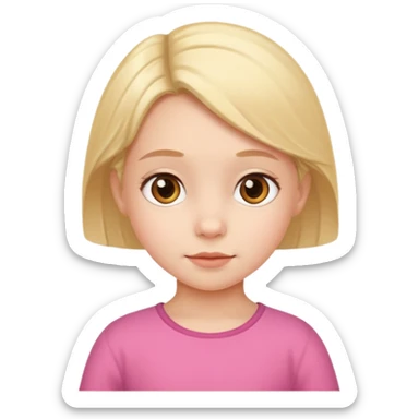 a cute 5years girl sticker