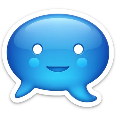 chat bubble with AI letters sticker
