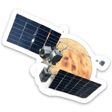 Satellite collision sticker