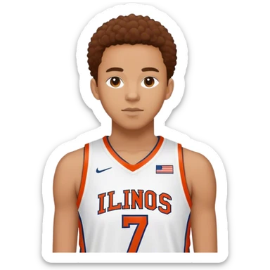 Will Riley Illinois basketball #7 mulatto  sticker