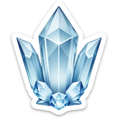 generate beautiful white crystal capital i sticker
