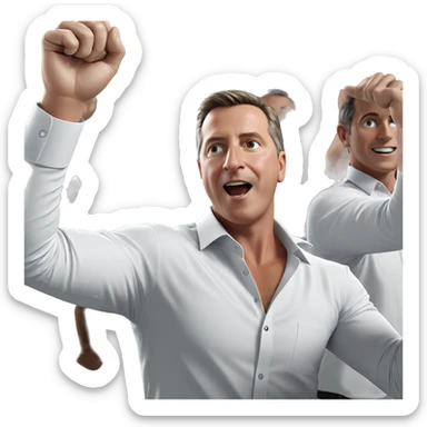 boy in white collared shirt sticker