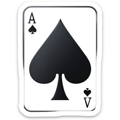 Ace of spades black sticker