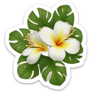 Fleurs de hawaïennes sticker