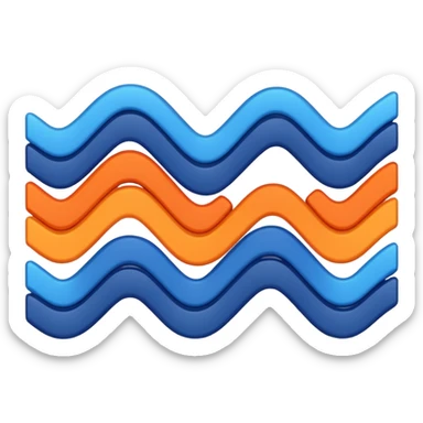 sine and cosine wave sticker