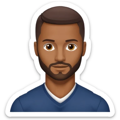 Ricky Whittle with dark brown hair sticker