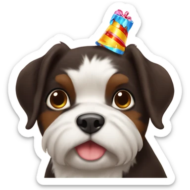 Bostonsterrier birthday sticker