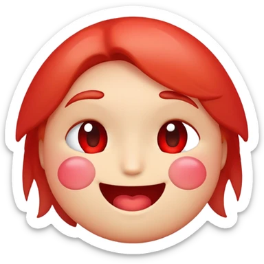 Flushed emoji sticker