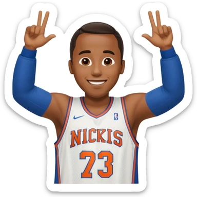 diddy in jail watching the knicks game but hes extremely happy that they won sticker