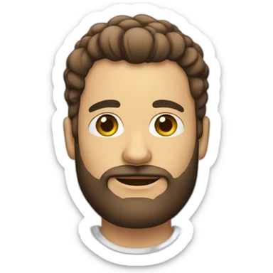 homme avec une petit barbe sticker