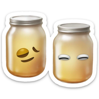 Kombucha in a glass jar. No face. sticker