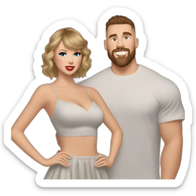 taylor swift and travis kelce sticker
