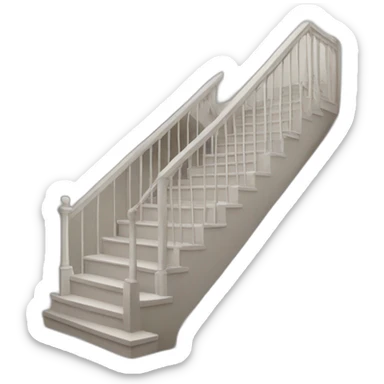 simple bold staircase with no railing sticker
