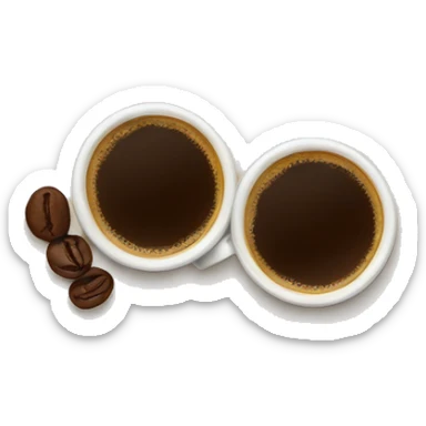 Two cups of coffee sticker